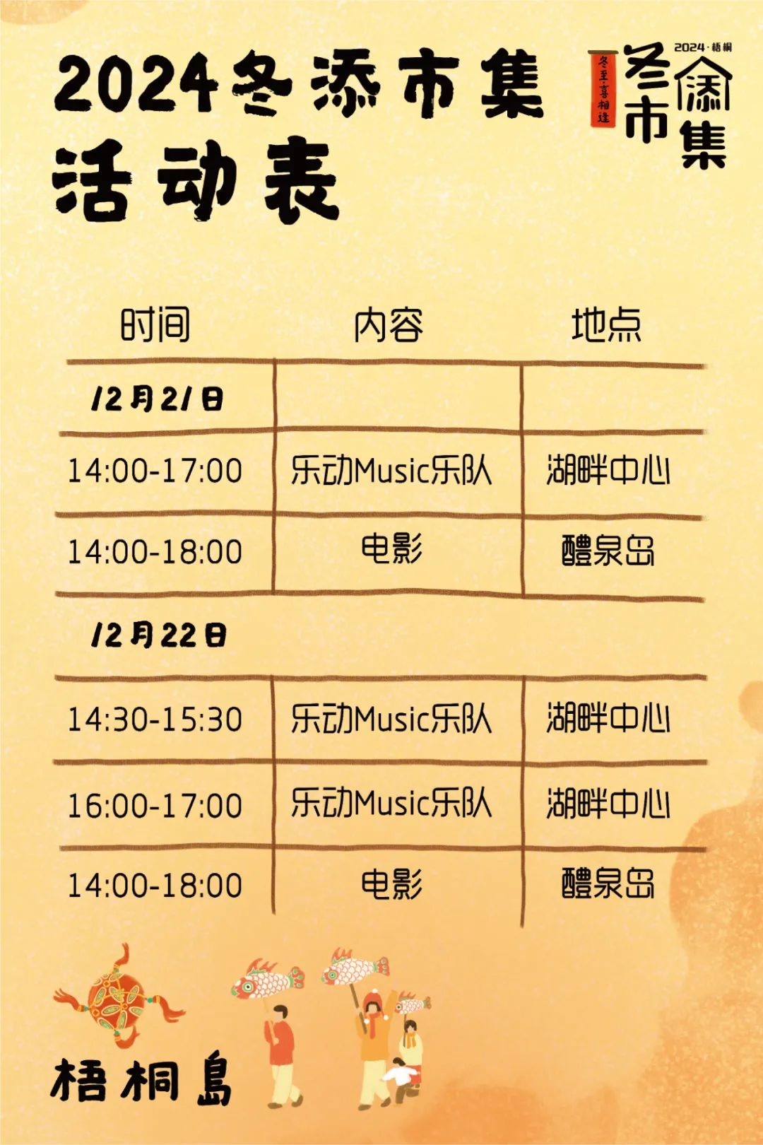 本周五/六/日，「梧桐2024冬添市集」即将开集！｜活动集结篇