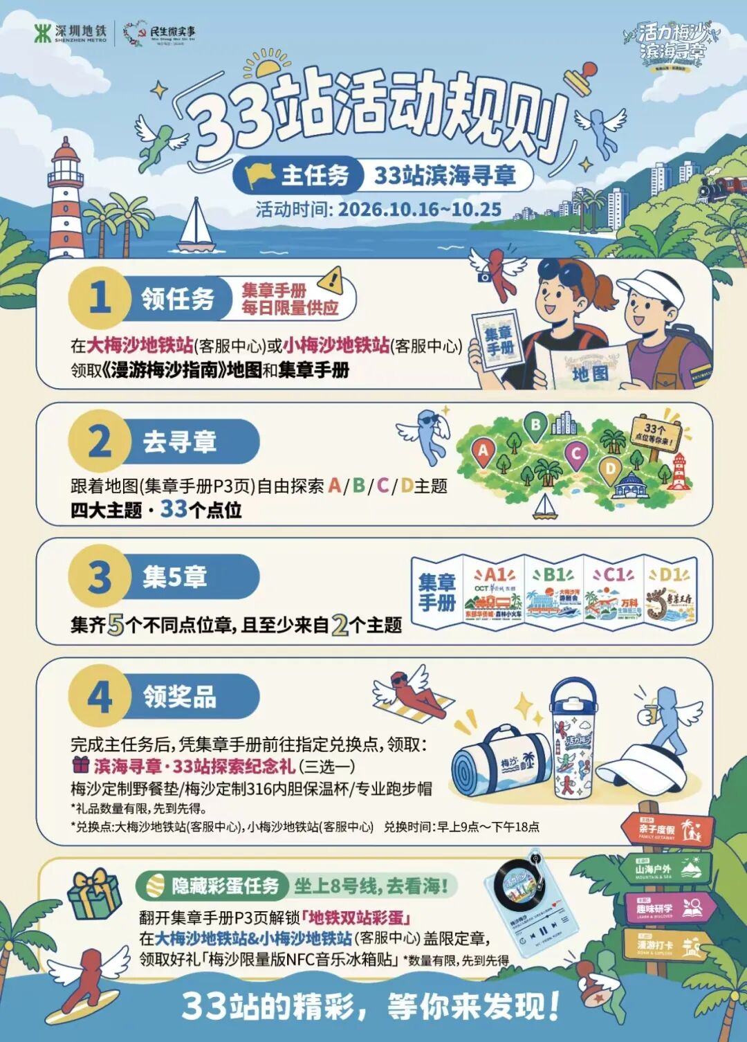 深圳新玩法!踏山海、集印章、领奖品!